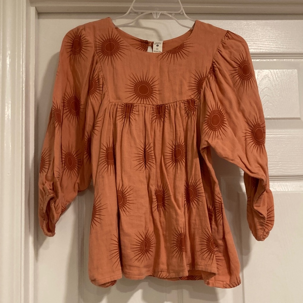 Kate Quinn Terracotta Sunburst Blouse
